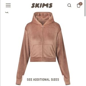 SKIMS velour SET - soft lounge hoodie & track pants! Size Small. NWOT